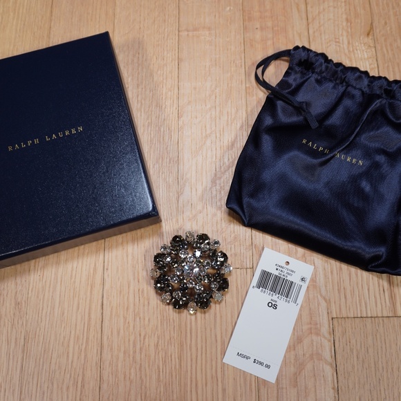 Ralph Lauren Gemstone Brooch Silver OS Brand New - Picture 2 of 15